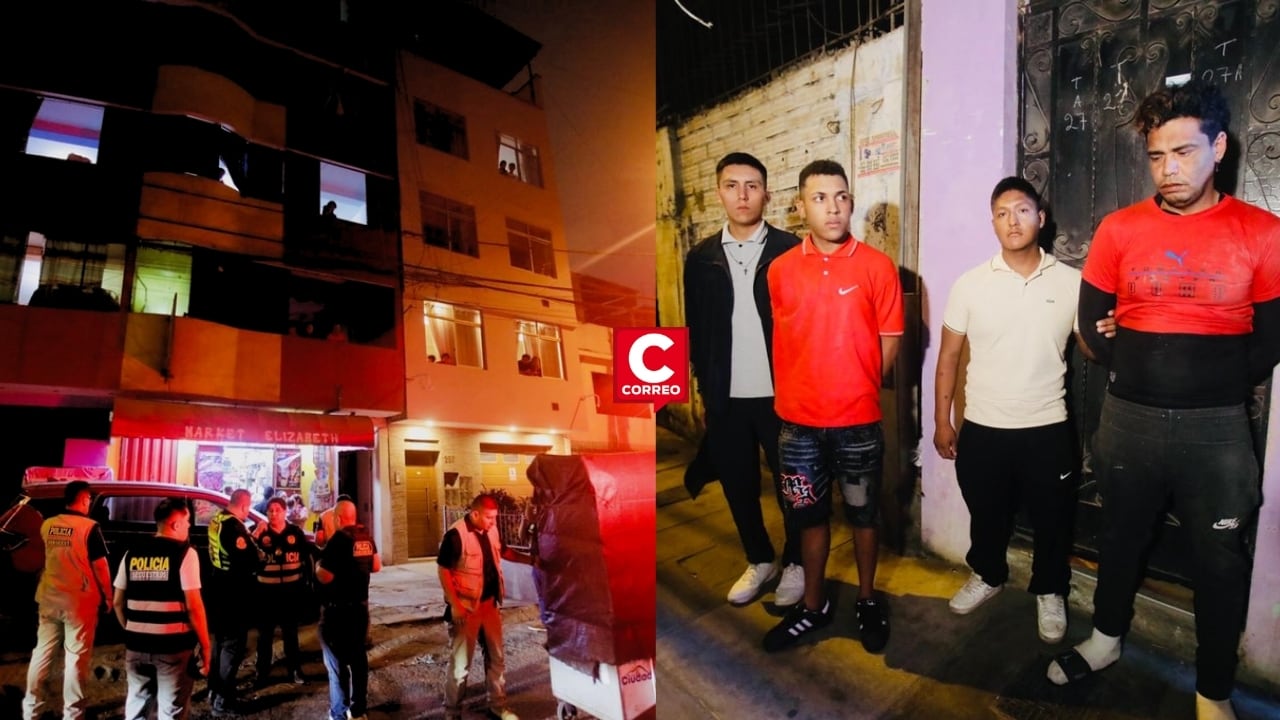 El Agustino: caen 11 integrantes de presunta banda vinculada a secuestros y sicariato en Lima y Huarmey. Composición: Diario Correo.