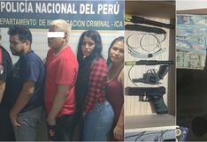 “Los Choneros de Ica”, tenían revólver, réplica de arma y tres dinamitas