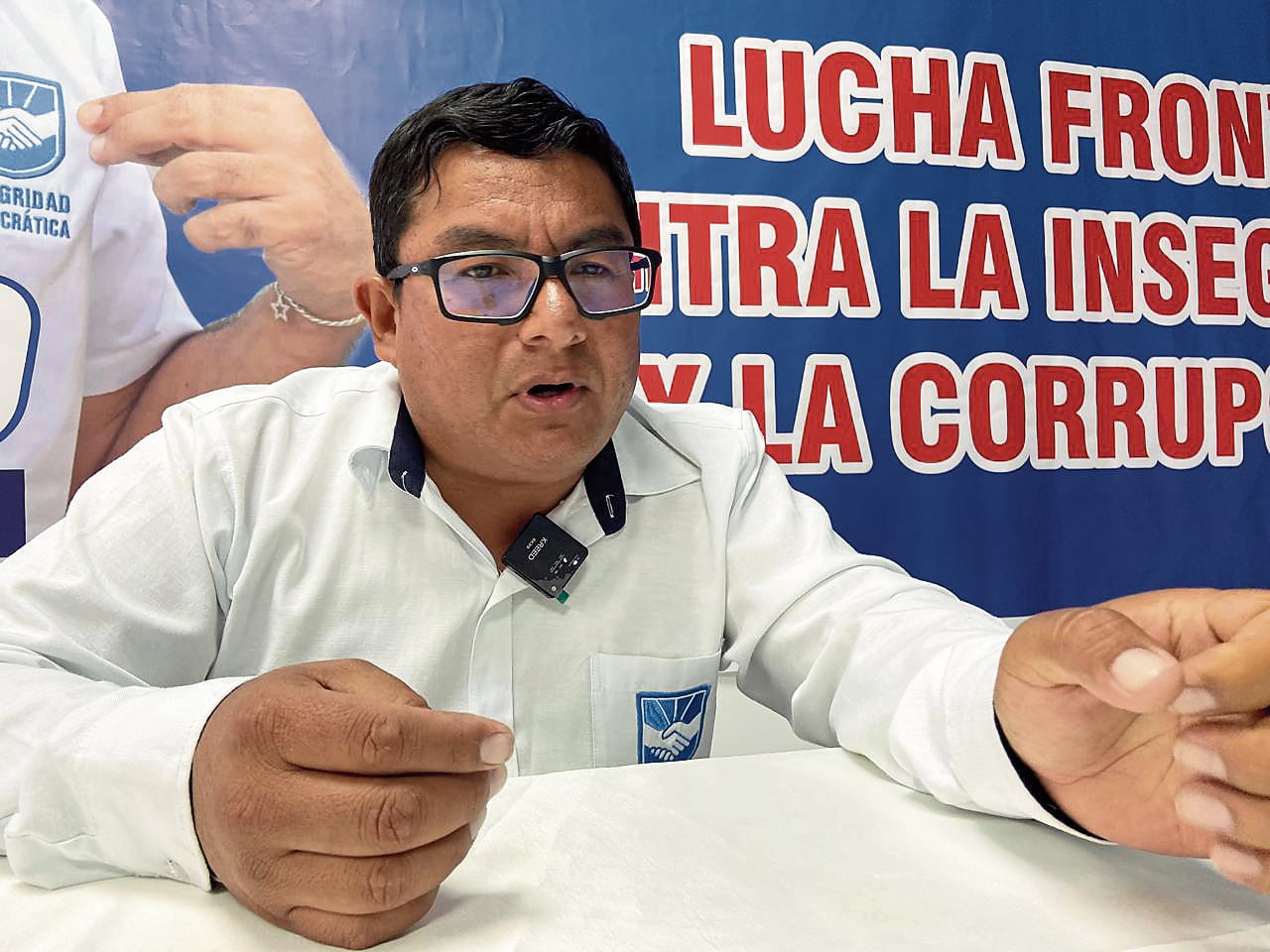 Carlo Magno Gamio, candidato a la Cámara de Diputados por Arequipa por el partido Integridad Democrática. Foto: GEC.