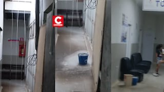 Centro Médico Salud Vida de la Beneficencia de Chiclayo queda inundado por lluvias (VIDEO)