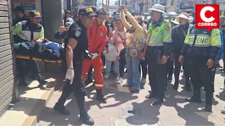 Joven resulta herido tras caer del sexto piso de una galería en Huancayo