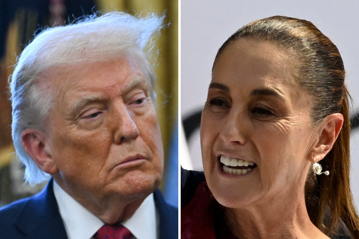 Claudia Sheinbaum condena actuación de EE.UU. (Fotos: Andrew CABALLERO-REYNOLDS / Alfredo ESTRELLA / AFP)