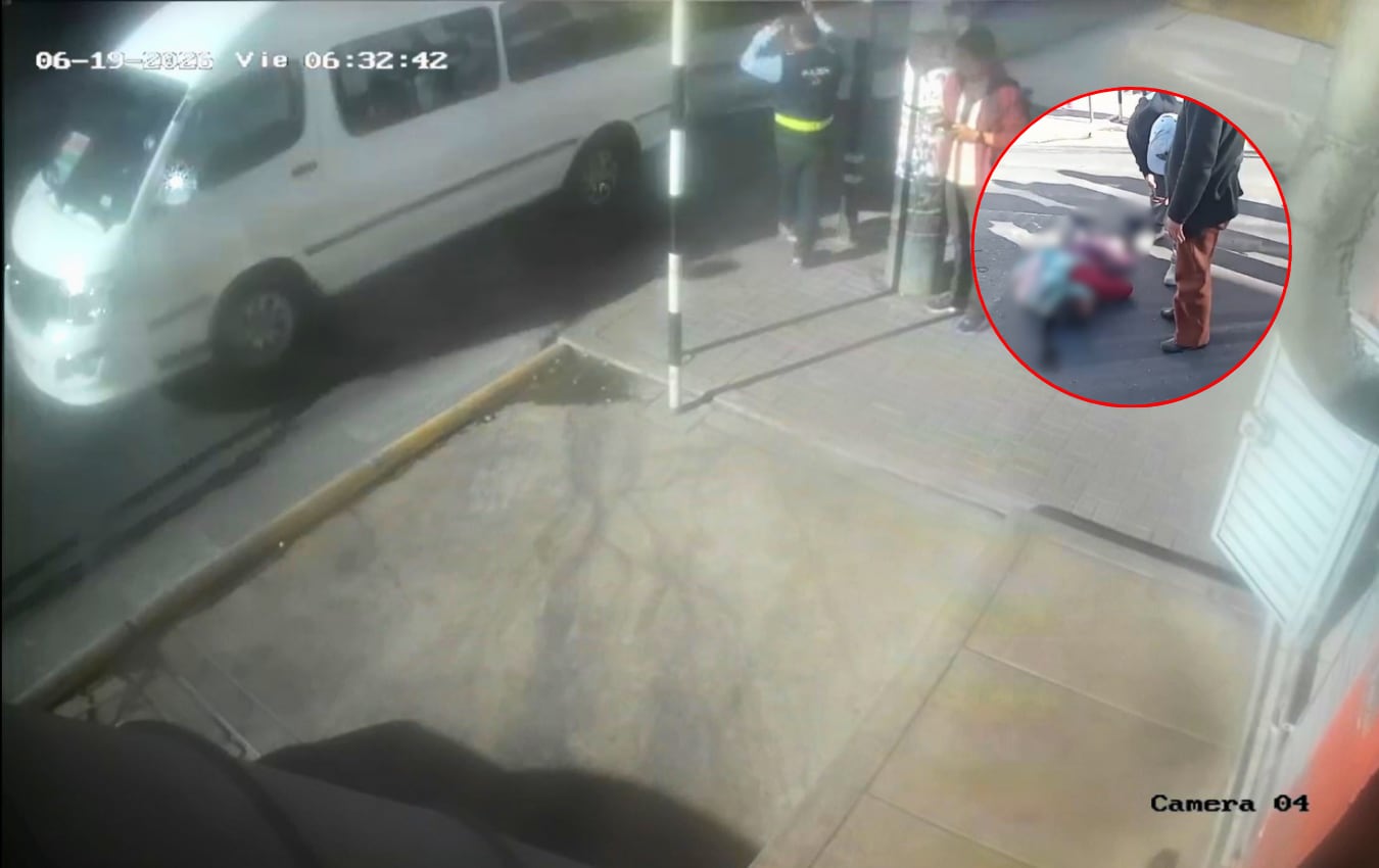 Escolar fue atropellada por combi en el distrito de Cayma, Arequipa. Foto: Composición GEC.