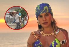 Macarena Vélez es cargada por el esposo de Johana Cubillas tras exceso de alcohol (VIDEO)