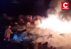 Incendio forestal arrasa más de una hectárea en La Oroya