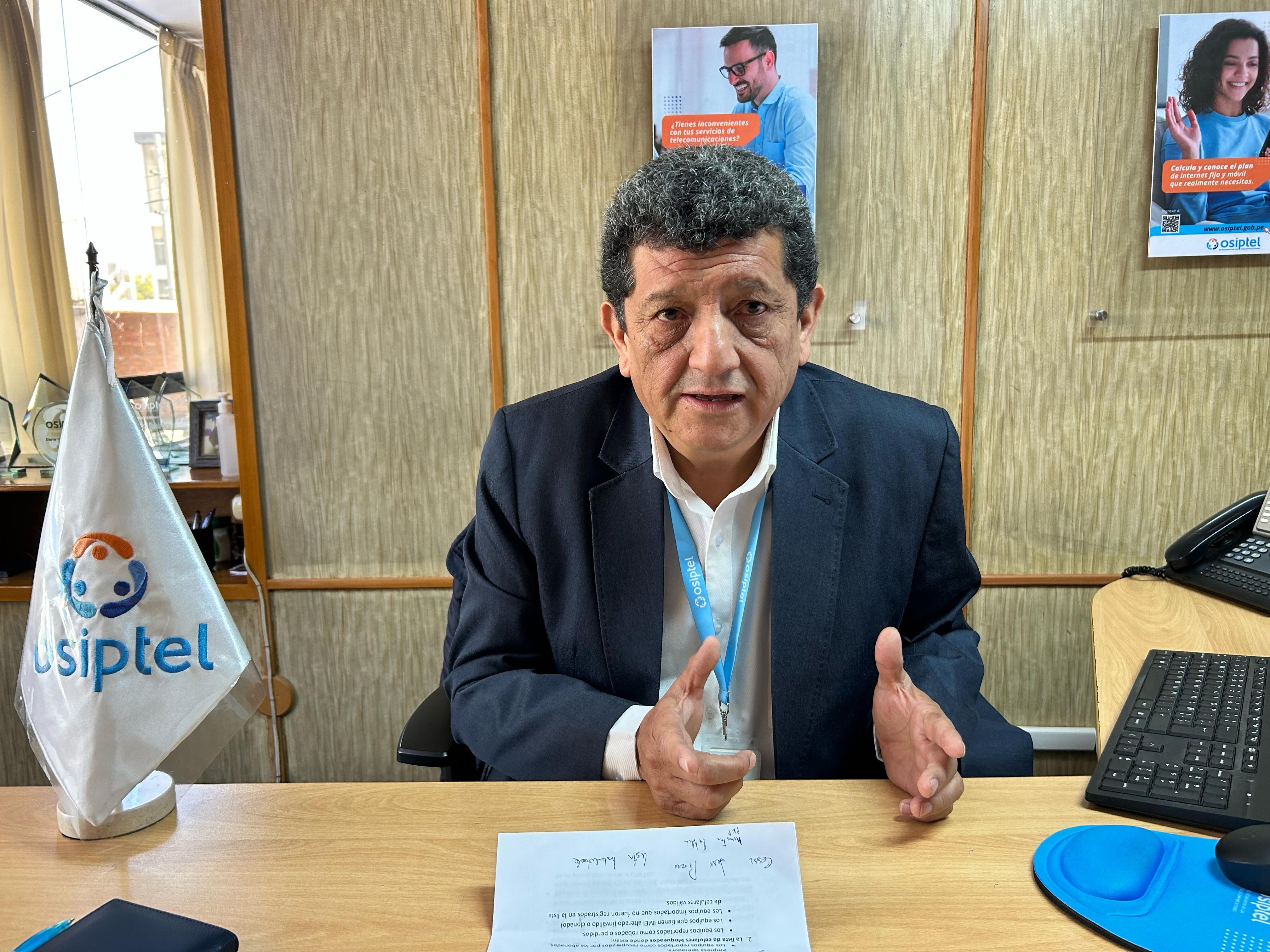 Jefe de la Oficina Regional de Osiptel en Arequipa, Darío Hernán Obando Borja. (Foto: GEC)