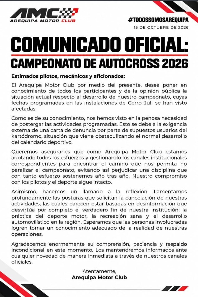Comunicado de AMC