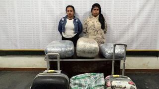 Mujeres pretendían llegar a Trujillo con 23 kilos de marihuana en las maletas