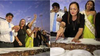 Elaboran chocoteja gigante de 100 metros en celebración del aniversario de Ica