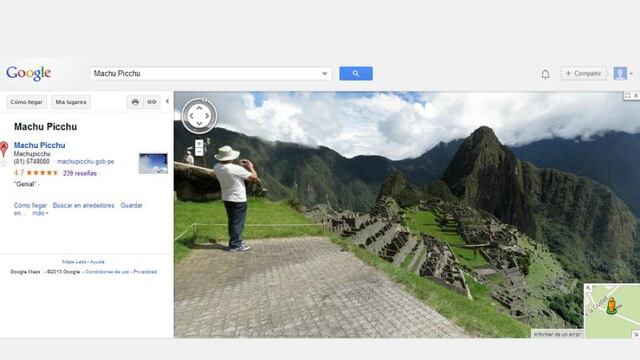 Machu Picchu se podrá ver en Google Street View