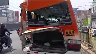 Los Olivos: Cuádruple choque en la Panamericana Norte dejó siete heridos