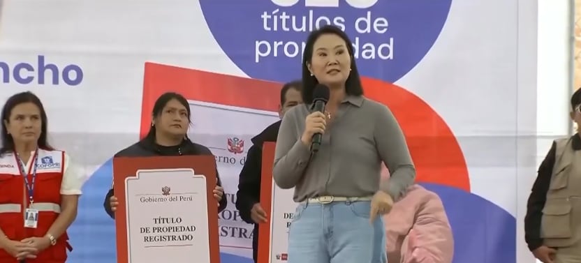 Keiko Fujimori: "Yo llevo la voz del pueblo" y reitera que "se me acaba la paciencia"