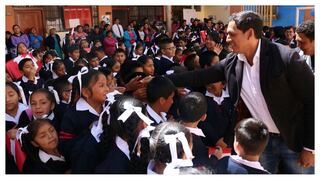 Luis Valdez inicia año escolar 2018 en Otuzco