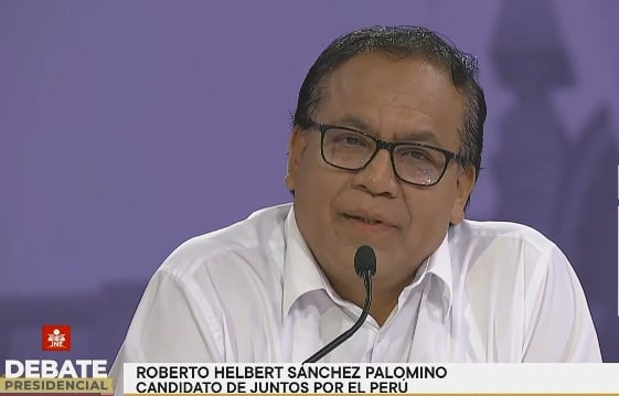 Roberto Sánchez promete carreteras y caminos rurales. Foto: Captura de pantalla.