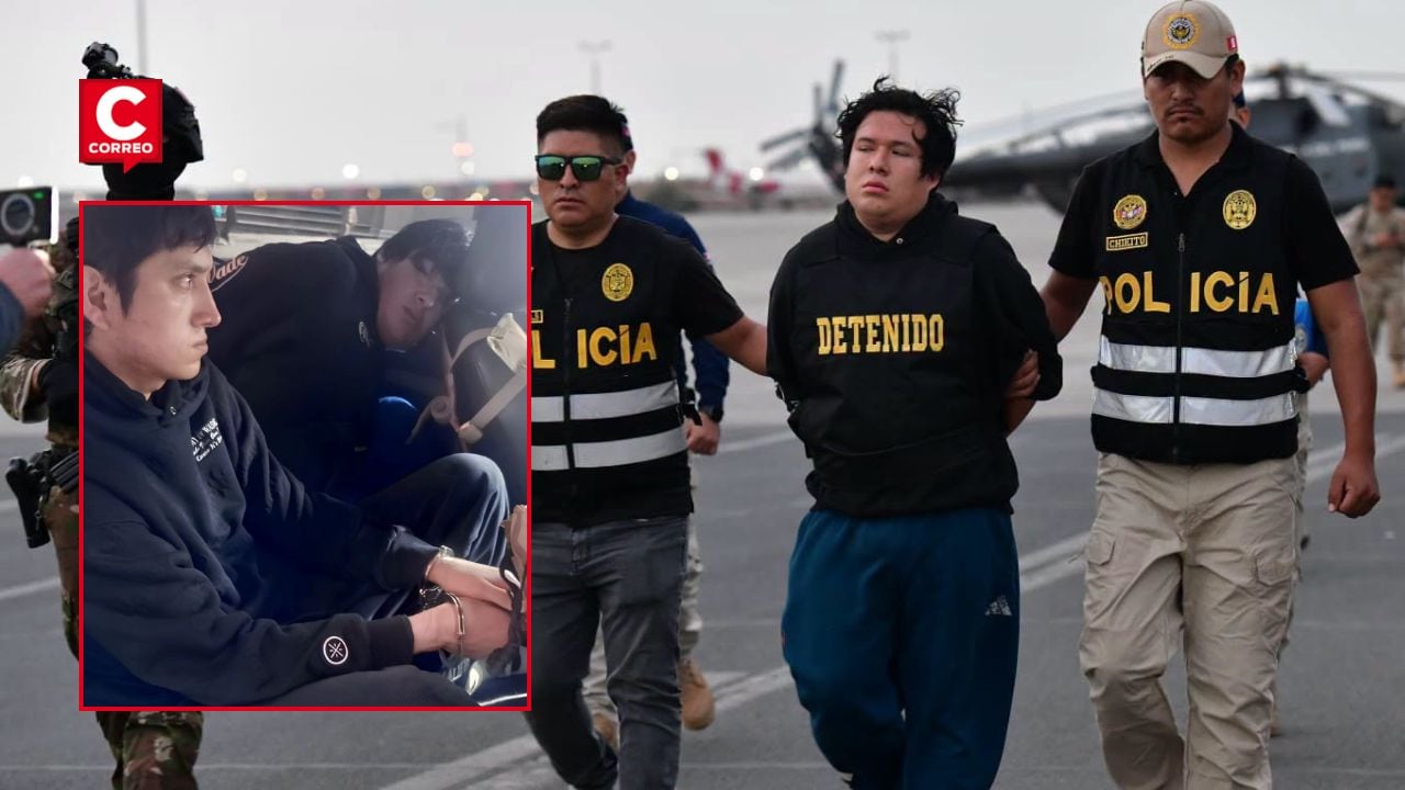 Poder Judicial dicta siete días de detención preliminar contra Gabriel Mendocilla, detenido junto a “Jhonsson Pulpo”. Composición: Diario Correo.