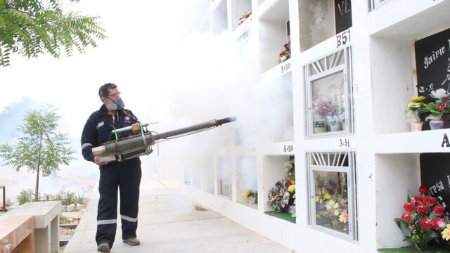 Piura: Fumigan cementerios San Miguel Arcángel y San Teodoro para unas velaciones libres de dengue
