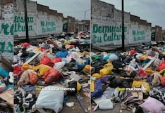 Montículos de basura frente a policlínico y a mercado de Trujillo