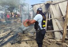 Piura: Incendio consume dos viviendas en la UPIS Villa Caritas en Veintiséis de Octubre