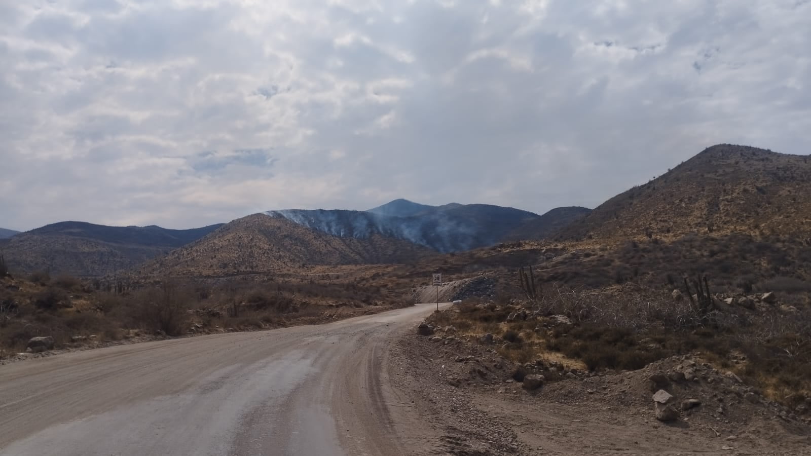Incendio forestal en Lluta, Caylloma. Foto: COER Arequipa.