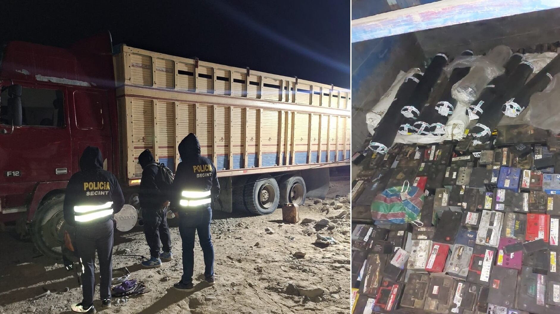 Policías interceptaron el vehículo con contrabando en Pachía.