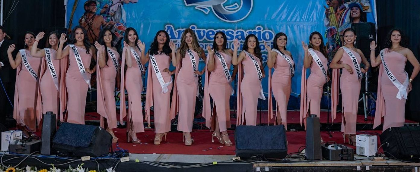 Trece señoritas concursan por la corona del Miss Albarracina 2026. (Foto: Difusión)