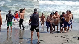 Chincha: bañistas se unen para salvar a joven atrapado en la corriente marina