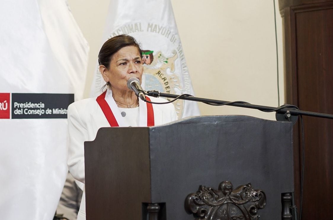 La rectora de la Universidad Nacional Mayor de San Marcos, Jeri Ramón Ruffner. (Foto: Andina)