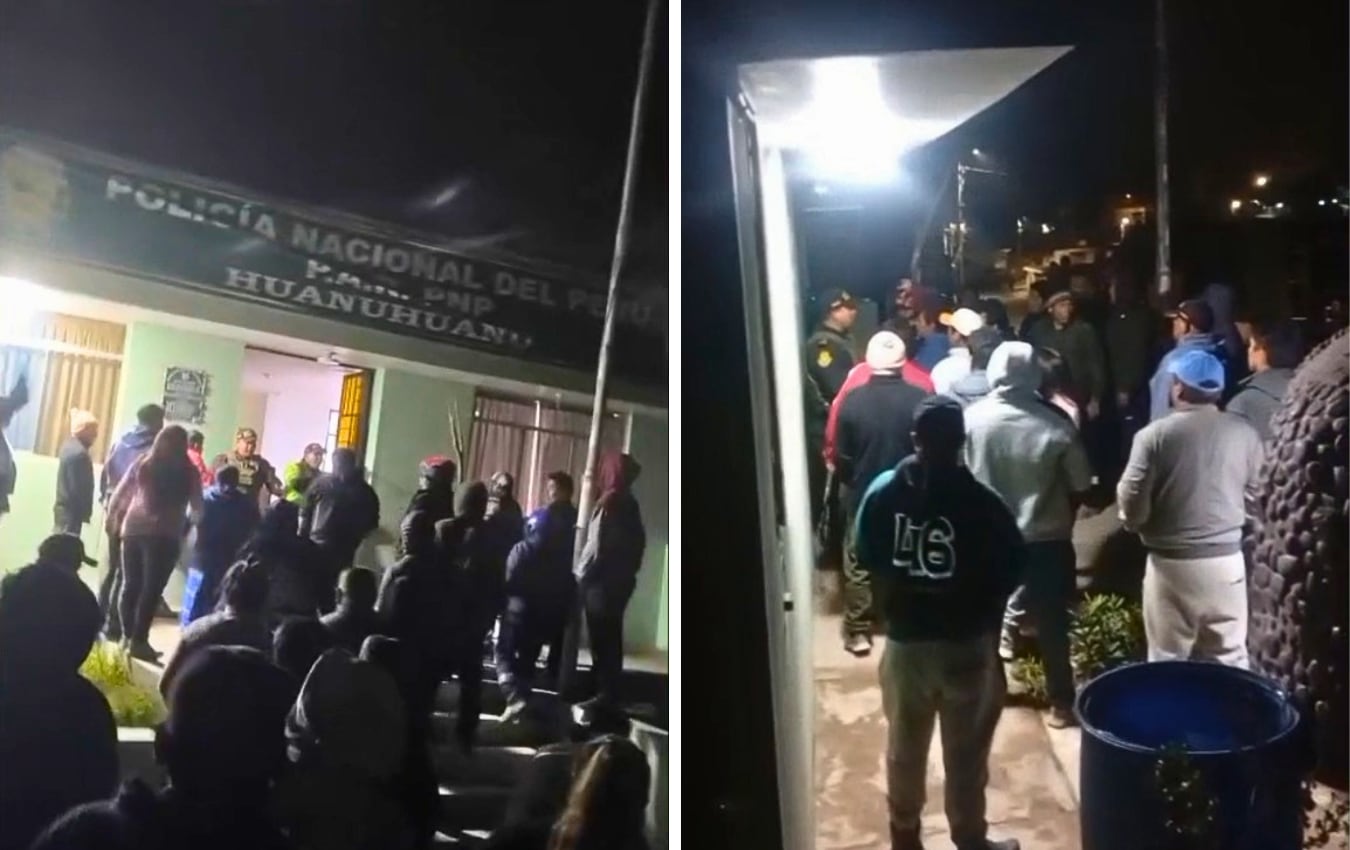 Pobladores de Mollehuaca protestan contra operativos del PAR Tocota, en Huanuhuanu. Foto: Captura de pantalla.