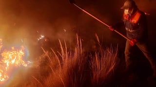 Pasco: controlan incendio forestal tras horas de trabajo en Cochamarca