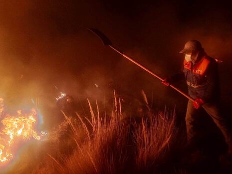 Pasco: controlan incendio forestal tras horas de trabajo en Cochamarca