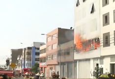 Incendio de gran magnitud se registra en almacén de cuero en el Rímac
