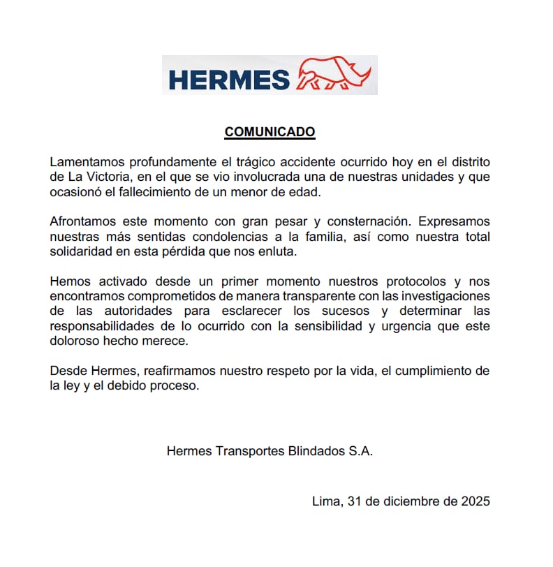 Comunicado de Hermes