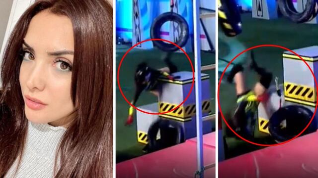 Rosángela Espinoza sufrió terrible y aparatosa caída al competir en EEG: “Pisó en falso” (VIDEO)