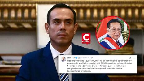 Expresidente Jerí envía “buenas vibras” a José María Balcázar tras presentar Plan de Seguridad