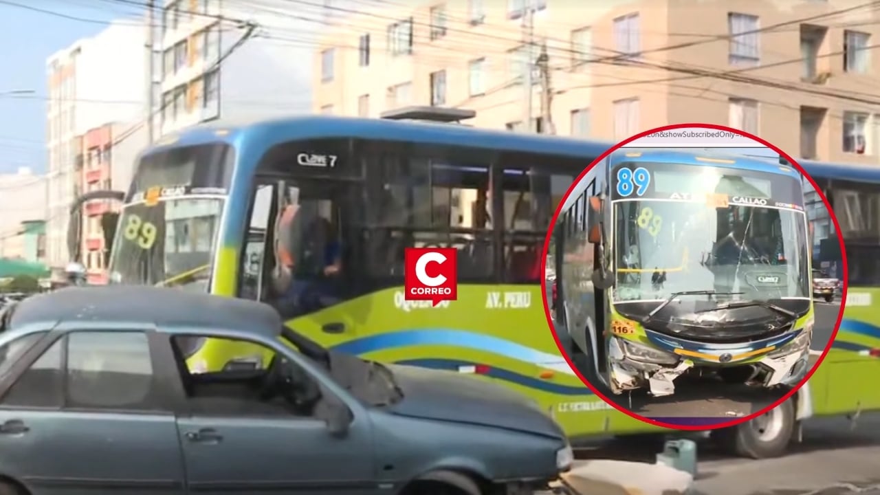 Pueblo Libre: choque entre auto y bus de la línea 89 deja 15 heridos en la avenida Bolívar. Composición: Diario Correo.