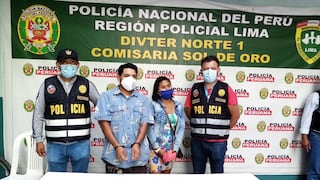 Pareja cae con más de 60 estampillas de droga sintética en Los Olivos (VIDEO)