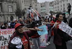 Transportistas marchan al Congreso en protesta contra extorsiones (GALERÍA)