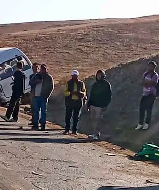 Múltiple choque en la carretera Cerro Verde, en Arequipa, deja varios heridos leves. Foto: GEC.