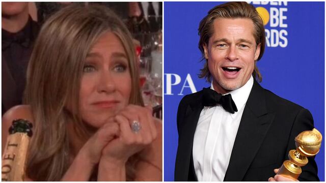 Globos de Oro: Jennifer Aniston y su reacción cuando Brad Pitt recibió galardón (VIDEO)