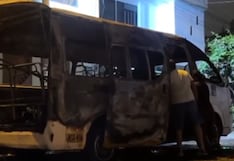 Callao: Combi quedó calcinada tras ataque con explosivo en la Av. Colonial