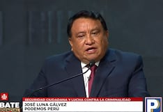 Debate presidencial 2026: José Luna propone invertir S/5.000 millones al año en seguridad