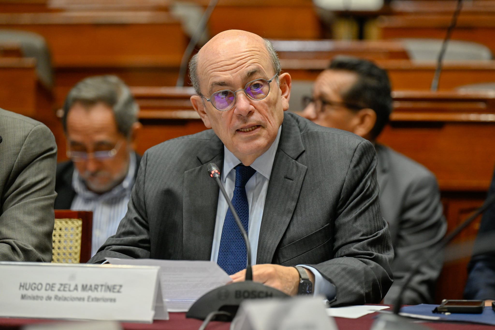 El canciller confirmó que el secretario de Estado de los Estados Unidos manifestó su voluntad de viajar al país durante una reunión en Washington D. C., donde también se discutió sobre seguridad regional. (Foto: Cancillería)