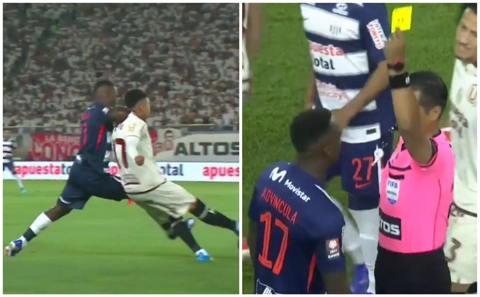 Luis Advíncula fue expulsado, pero el VAR lo perdonó. (Foto: Composición Correo)