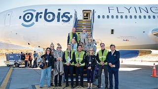 Avión del hospital Orbis en Arequipa para hacer operaciones y entrenar médicos