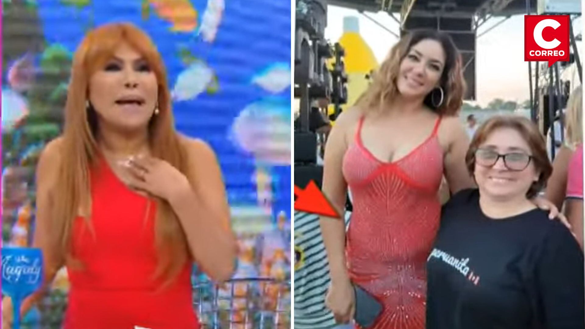 Magaly Medina se burla de Tilsa Lozano. Foto: Composición Correo