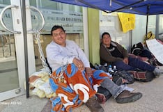 El Tambo: Empresario lleva más de 100 horas encadenado, enfermo y en huelga de hambre