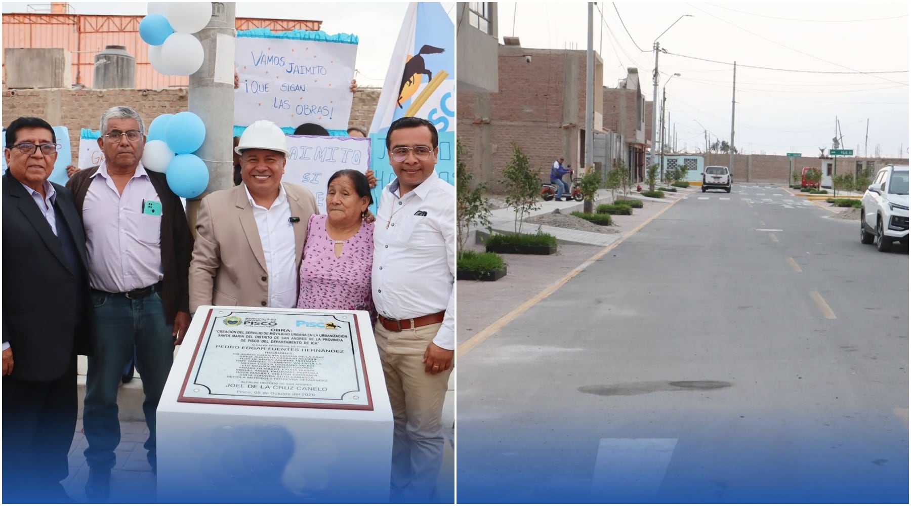 Pisco: nuevas pistas y veredas en la urbanización Santa María, tras años de espera en San Andrés