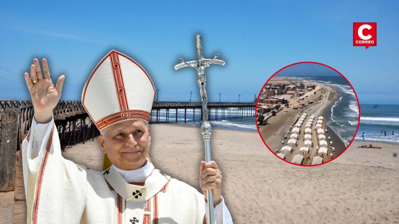 Lambayeque instalará campamentos gratuitos en Pimentel ante llegada de peregrinos por visita del papa León XIV. Composición: Diario Correo.