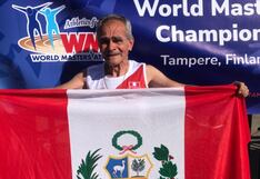 Jaime León Pallete, un atleta peruano de 82 años que corre con las cenizas de su esposa en carrera internacional