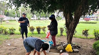 Trujillo: Serenazgo desaloja a dos hombres que dormían en el parque Indoamericano